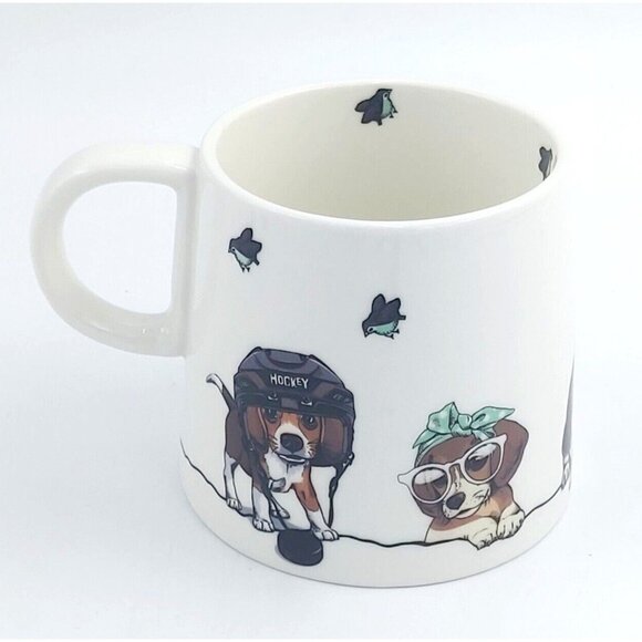 Paws Cafe Mugs-Set of 4 Different Dog Designs-BIA Cordon Bleu - Picture 5 of 11